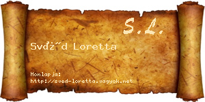 Svéd Loretta névjegykártya